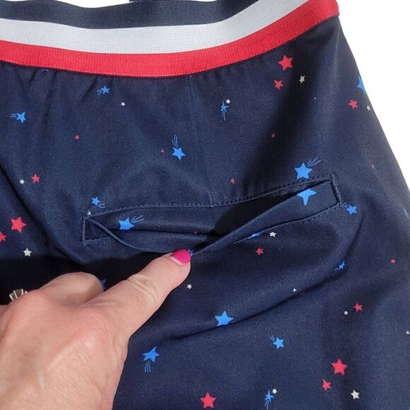 Lady Hagen Golf Skort Womens Size Small UPF 50 Stars Patriotic Pull On Skirt NEW - Picture 5 of 13